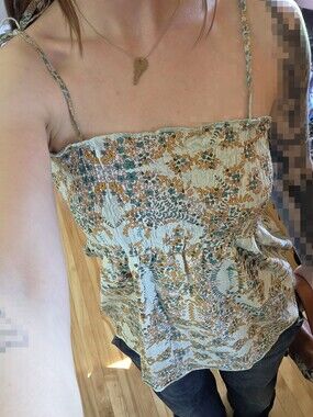 Old Navy floral glitter babydoll top